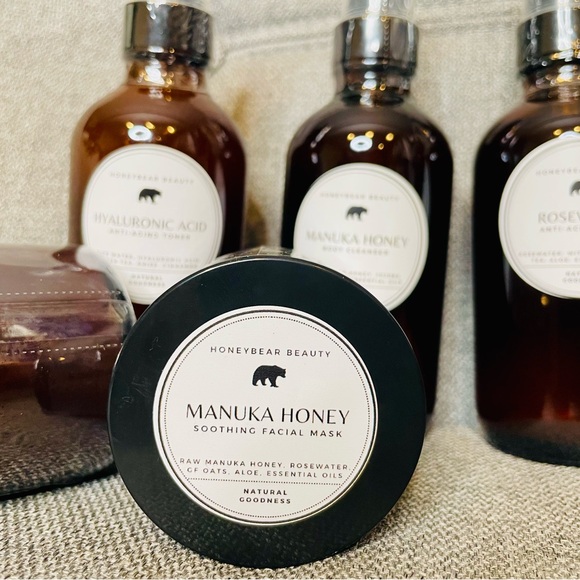 HoneyBear Beauty Manuka Honey Soothing Facial Mask for Sensitive Skin & Eczema - Picture 3 of 9